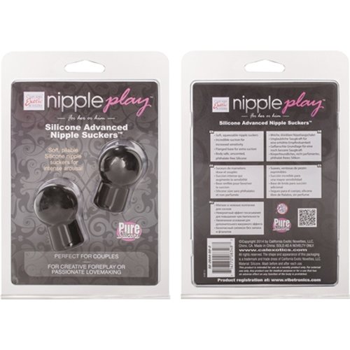 Nipple Play Silicone Advanced Nipple Suckers - Black