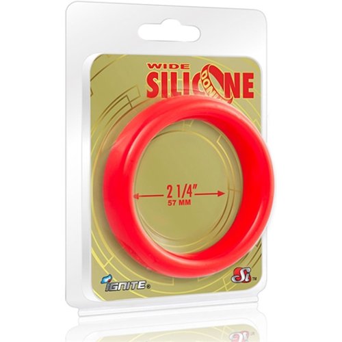 Wide Silicone Donut - Red - 2.25-Inch Diameter