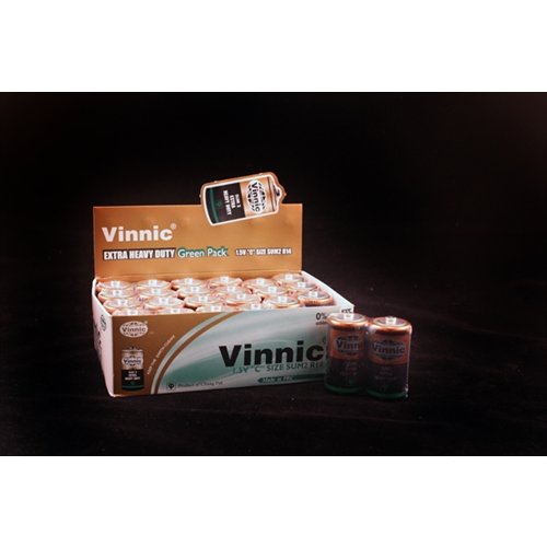 Vinnic Extra Heavy Duty C Batteries - 24 Count Box