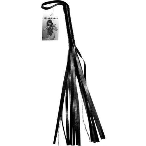 Sex and Mischief Crystal Whip - Black