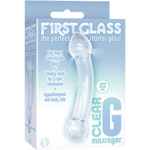 The 9's First Glass Clear G Massager