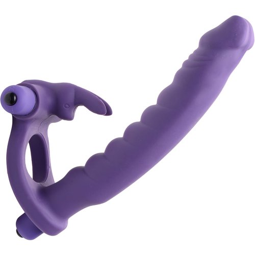 Double Delight Dual Insertion Vibrating Rabbit Cock Ring