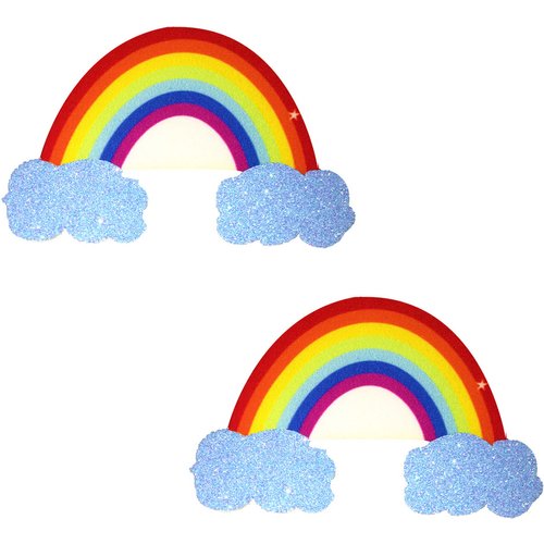 Rainbow Glitter Cloud Pasties