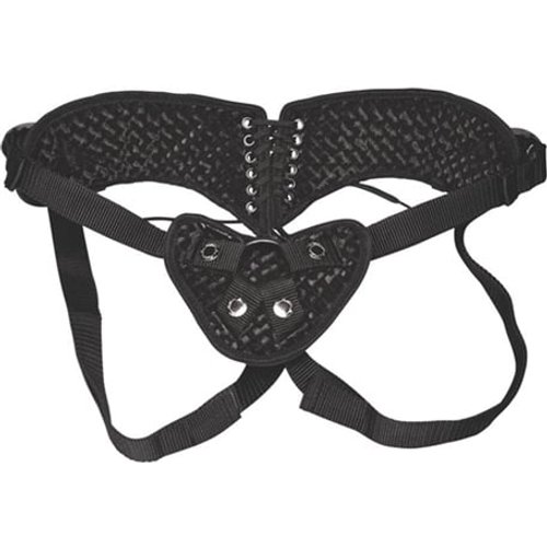 Diamond Velvet Strap-on Corset - Black
