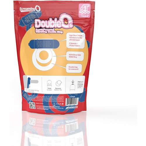Screaming O 4t - Double O 6 Super Powered Vibrating Double Ring - Blueberry