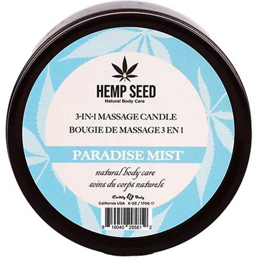 Hemp Seed 3-in-1 Massage Candle - Paradise Mist 6 Oz