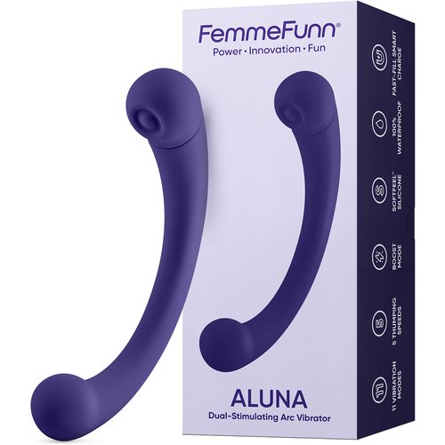 Aluna Dual Stimulating Arc Vibrator - Dark Purple