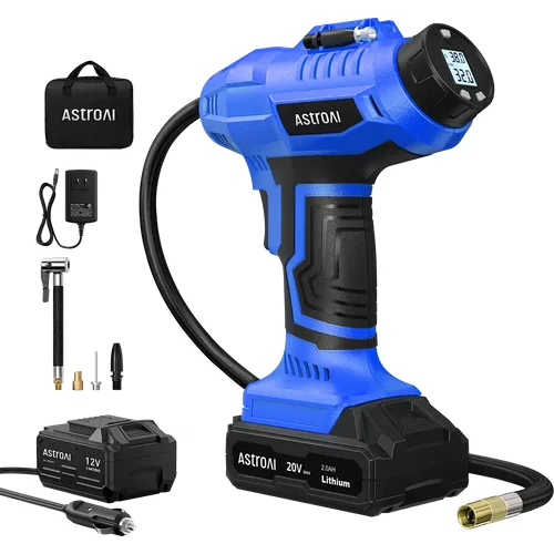 Get Handheld Cordless Air Compressor 160 PSI with Rechargeable Battery | AstroAI