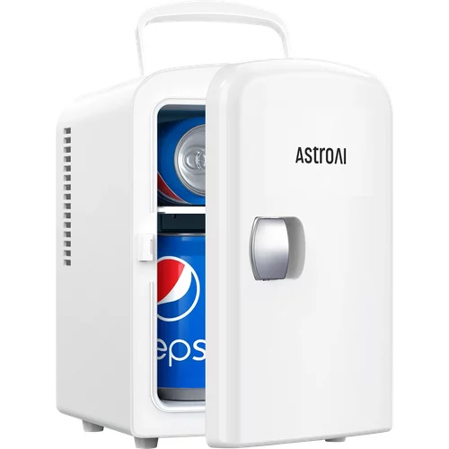 White Mini Fridge for Bedroom, Office, and Skincare | AstroAI