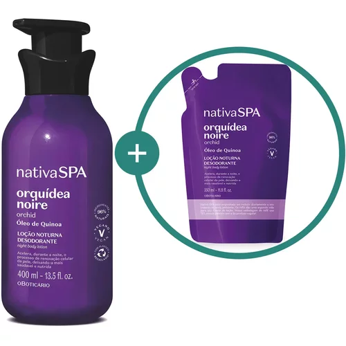 Combo Nativa SPA Orquidea Noire: Loção Corporal 400ml + Refil 350ml