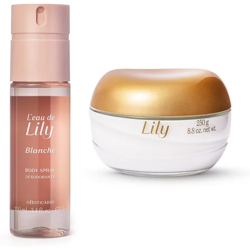 Combo Lily: Body Spray 100ml + Creme Acetinado 250g