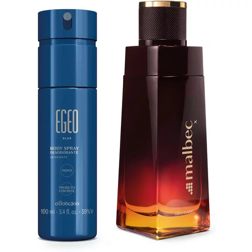 Combo Malbec Desodorante Colônia 100ml + Body Spray Egeo Blue 100ml