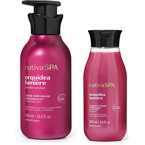 Combo Nativa SPA Orquídea Lumière: Creme Perfumado Desodorante 400ml + Sabonete Líquido Corporal 250ml