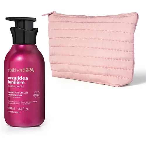 Combo Nativa SPA Orquídea Lumière: Creme Perfumado Desodorante 400ml +Nécessaire Premium
