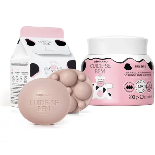 Combo Cuide-Se Bem Deleite: Manteiga Corporal 200g +Sabonete Em Barra 2x90g