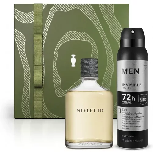 Combo Presente Dia dos Pais Boticollection Styletto Desodorante Colônia 100ml + Desodorante Aerossol Men150ml/90g