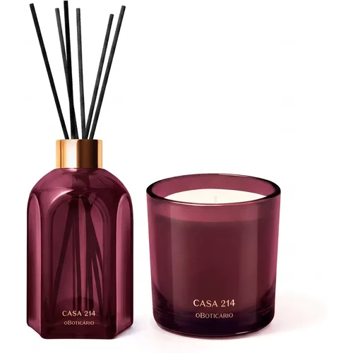 Combo Casa 214 Figo Magnífico: Difusor De Ambiente Com Varetas 250ml + Vela Perfumada 170g