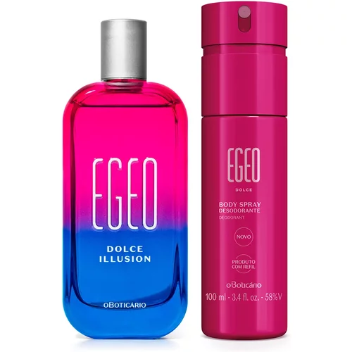 Combo Egeo Dolce: Illusion Desodorante Colônia 90ml + Body Spray 100ml