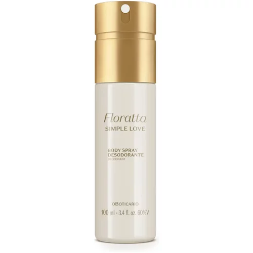 Body Spray Desodorante Floratta Simple Love100ml