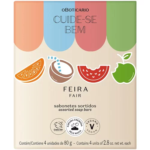 Sabonetes em Barra Sortidos Cuide-se Bem Feira 4x80g