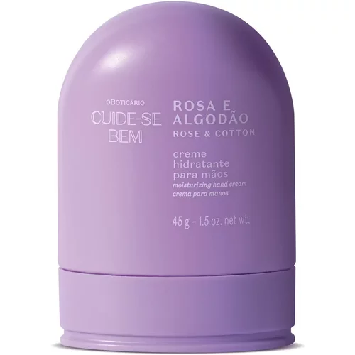 Creme Hidratante para Mãos Cuide-se Bem Rosa e Algodão 45g