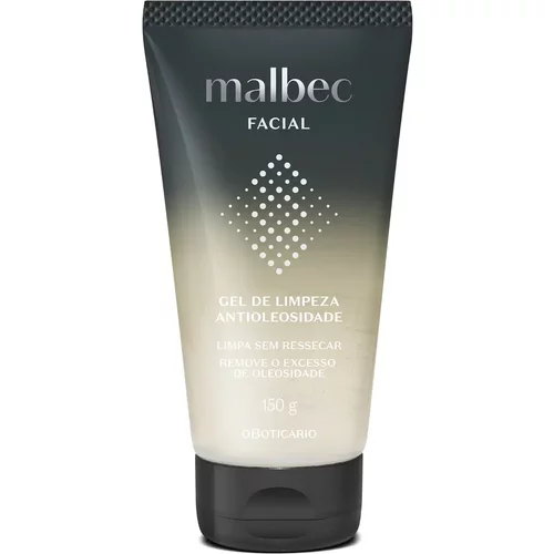 Gel de Limpeza Antioleosidade Malbec Facial 150g