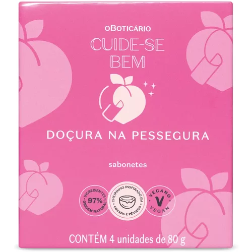 Sabonetes Em Barra Cuide-se Bem Doçura na Pessegura 4x80g