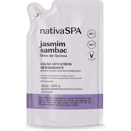 Refil Loção Corporal Anti-stress Nativa SPA Jasmim Sambac 400ml
