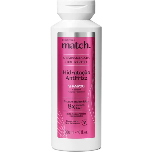 Shampoo Match Hidratação Antifrizz 300ml