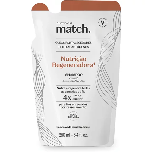 Match. o Boticário Nutrição Regeneradora Refil - Shampoo 250ml