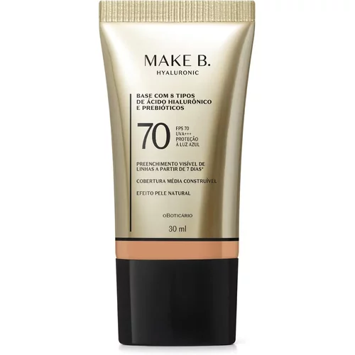 Base Líquida Protetora FPS 70 Make B. Hyaluronic Cor 185F 30ml