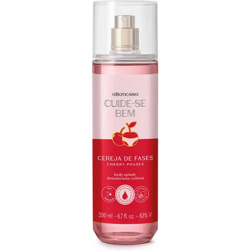 Body Splash Desodorante Colônia Cereja de Fases 200ml