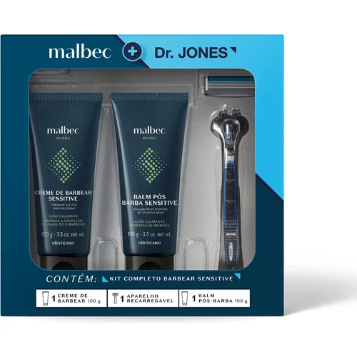 Kit Malbec Sensitive E Dr. Jones ( 3 itens)