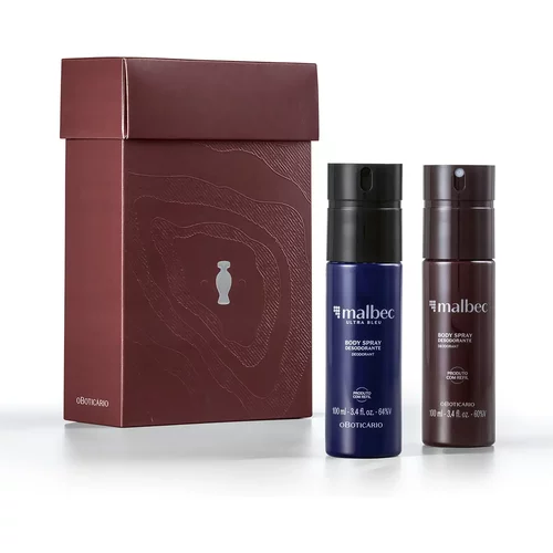 Kit Presente Dia Dos Pais Body Sprays Malbec (2 itens)