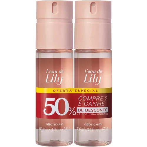 Kit Body Spray L’eau de Lily Blanche 100ml (2 unidades)