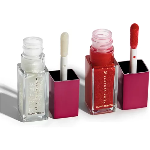 Combo Gloss Crystal Niina Secrets: Cristal Jaspe 7ml + Holográfico Moon Stone 7ml