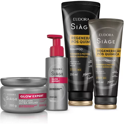Combo Siàge Glow Expert + Pós Química (4 itens)
