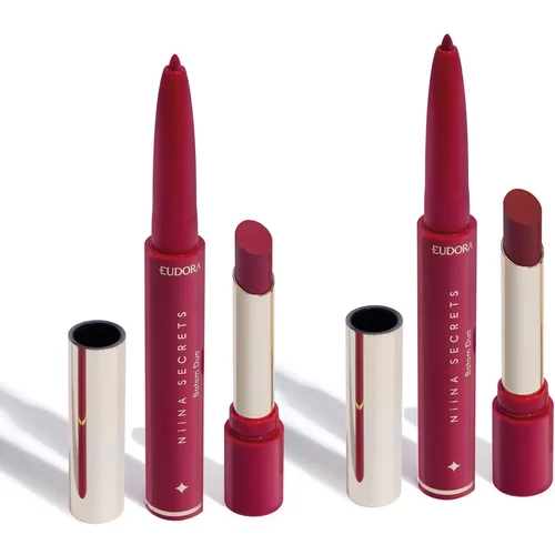 Combo Duo Perfect Match Niina Secrets: Batom Rosa 1,65g + Batom Marrom Malva 1,65g