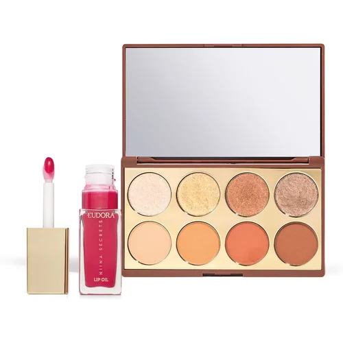 Combo Niina Secrets: Paleta De Sombras Neutrals 5,6g + Lip Oil Rosa Sublime 7ml