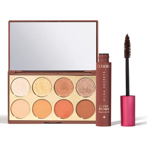 Combo Niina Secrets: Paleta de Sombras Neutrals 5,6g + Máscara Super Brown 10g