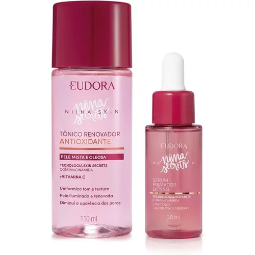 Combo Niina Secrets Skin: Sérum Firmador Lifting 30ml + Tônico Renovador Antioxidante 110ml
