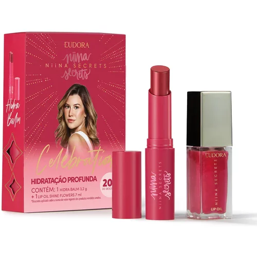 Niina Secrets Celebration: Hidra Balm 3,2g + Lip Oil Shine Flowers 7ml