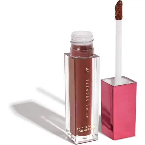 Eudora Niina Secrets Skinny Matte Castanho Begônia - Batom Líquido 5ml