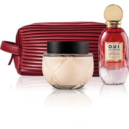 Combo Scapin 245 Intense: Eau De Parfum 75ml + Hidratante Desodorante 200g + O.U.i Nécessaire Vermelho Feminino