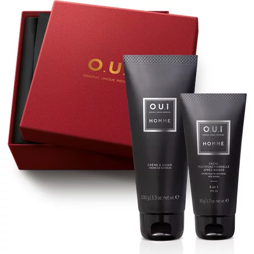 Combo Presente Homme: Creme de Barbear 100g + Creme Multifuncional Pós-Barba 50g + Caixa para Presente P