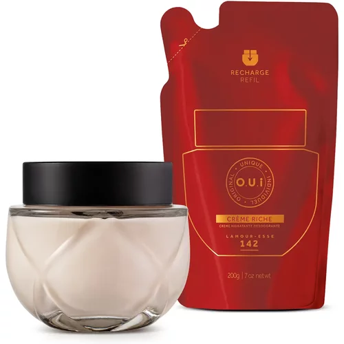 Combo O.U.I L’amour-Esse 142: Desodorante Hidratante Crème Riche 200g + Refil 200g