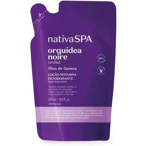 Refil Loção Noturna Desodorante Corporal Nativa SPA Orquídea Noire 350ml