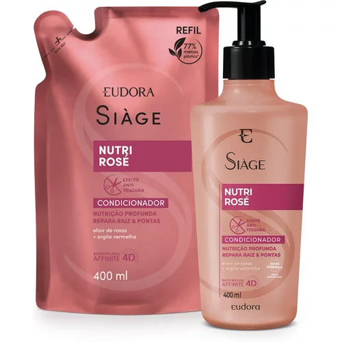 Combo Siàge Nutri Rose: Condicionador 400ml + Refil 400ml