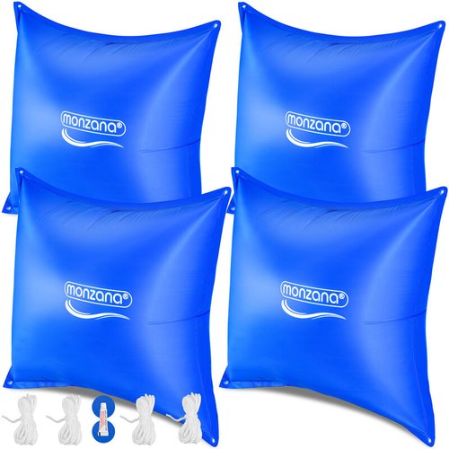 Coussin D'Air Piscine Hiver XXL 200x450 Cm - Double Couture, Valve Boston, Protection Couverture