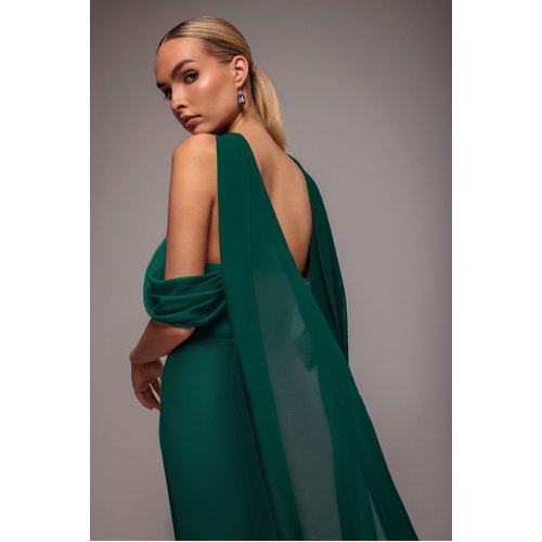 Goddiva Chiffon Scarf - Emerald Green